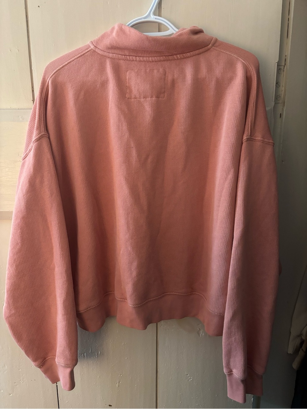 American Eagle Outfitters Coral Pullover Half-Snap Sweatshirt - Picture 2 of 3